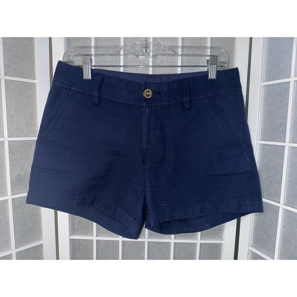 Lilly Pulitzer Women’s SZ 4 Callahan Knit Shorts Blue 5” Inseam